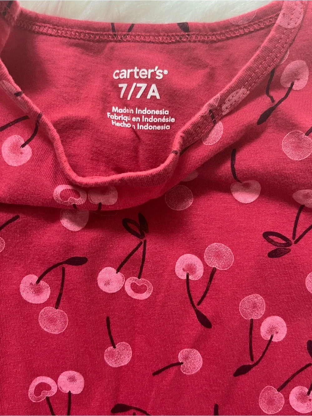 NWOT Red Cherry-Print Long Sleeve Dress